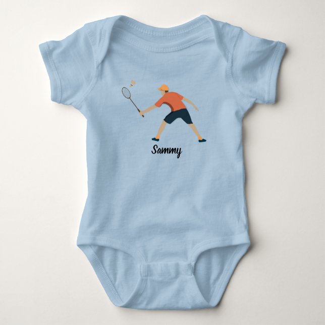 Badminton Baby Bodysuit (Front)