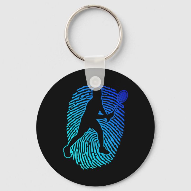 Badminton Badminton Player Squash Shuttle  Keychain (Front)