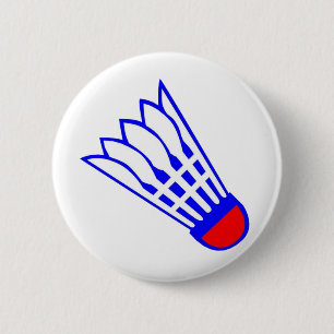Badminton Birdie 2 Inch Round Button