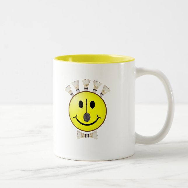 Badminton Bowtie Two-Tone Coffee Mug (Right)
