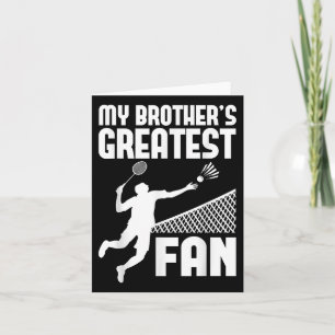 Badminton Boy For Brothers And Sisters Card