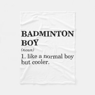 Badminton Boy Noun Definition Shuttle Badminton Pl Fleece Blanket