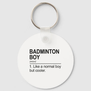 Badminton Boy Noun Definition Shuttle Badminton Pl Keychain