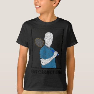 Badminton Boy Racquet Sport Man Strokes T-Shirt