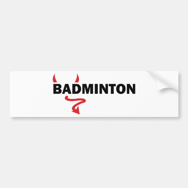 badminton bumper sticker (Front)