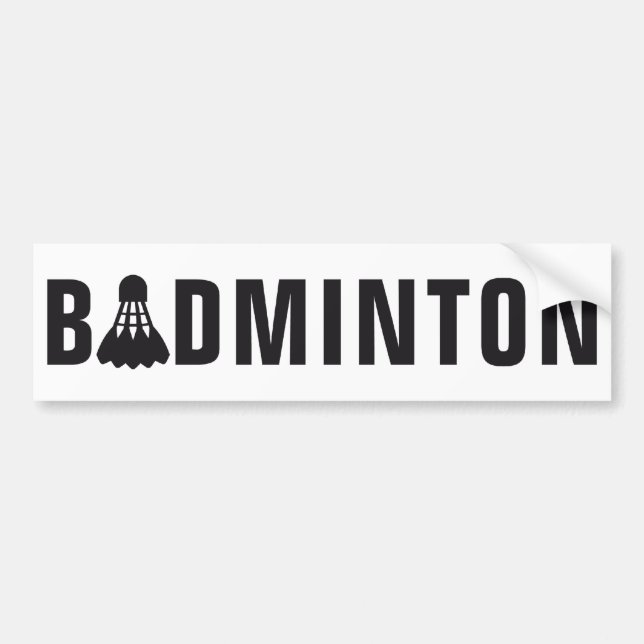 badminton bumper sticker (Front)