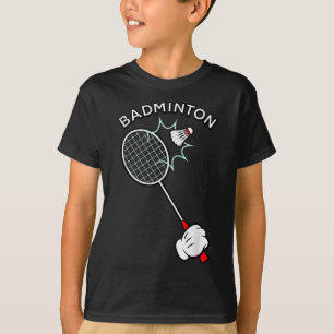 Badminton Cartoon Glove Serve T-Shirt
