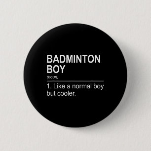 Badminton Champion Birdie Apparel 2 Inch Round Button