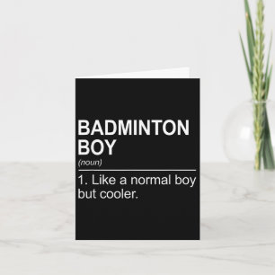Badminton Champion Birdie Apparel Card