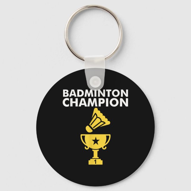 Badminton Champion Birdie Apparel  Keychain (Front)