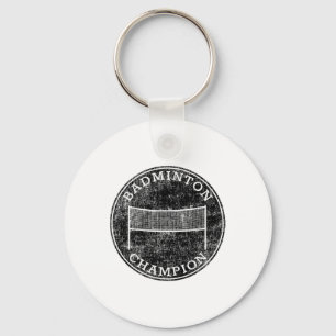 Badminton Champion Competitive Family Backyard Spo Keychain