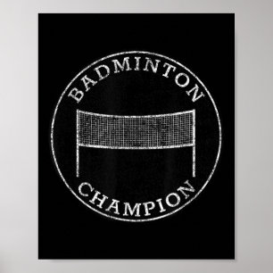 Badminton Champion Competitive Family Backyard Spo Poster