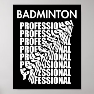 Badminton Champion Shuttle Racket Smash Tournament Poster