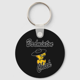 Badminton Chick #4 Keychain