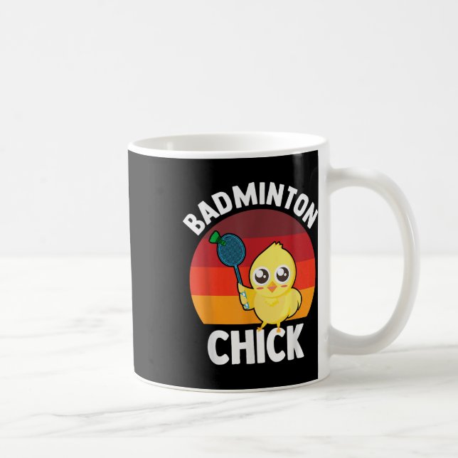 Badminton Chick Badminton Player Shuttle Sports Sm Coffee Mug (Right)