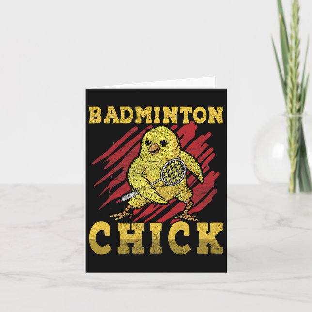 Badminton Chick  Card (Front)