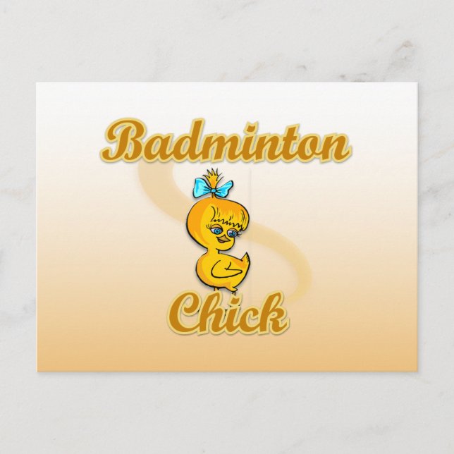 Badminton Chick Postcard (Front)