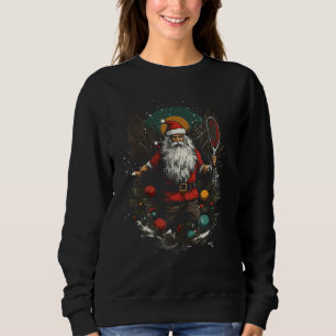 Badminton Christmas Santa Claus Xmas Gift Idea Sweatshirt