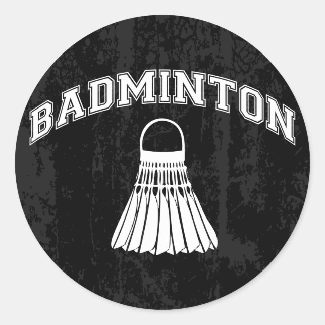 Badminton Classic Round Sticker (Front)