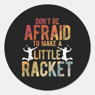 Badminton  classic round sticker