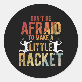 Badminton  classic round sticker