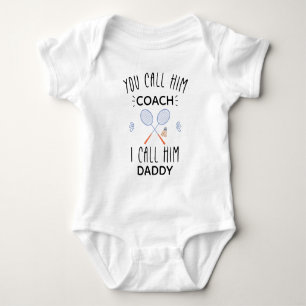 Badminton Coach - Badminton Dad - Cute Badminton Baby Bodysuit