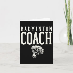 Badminton Coach Badminton Player Shuttle Card