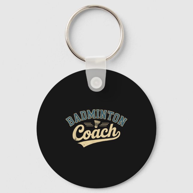 Badminton Coach  Keychain (Front)