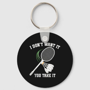 Badminton Coach No Crying Shuttle Badminton Player Keychain