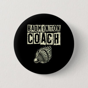 Badminton Coach Shuttle Racket  2 Inch Round Button