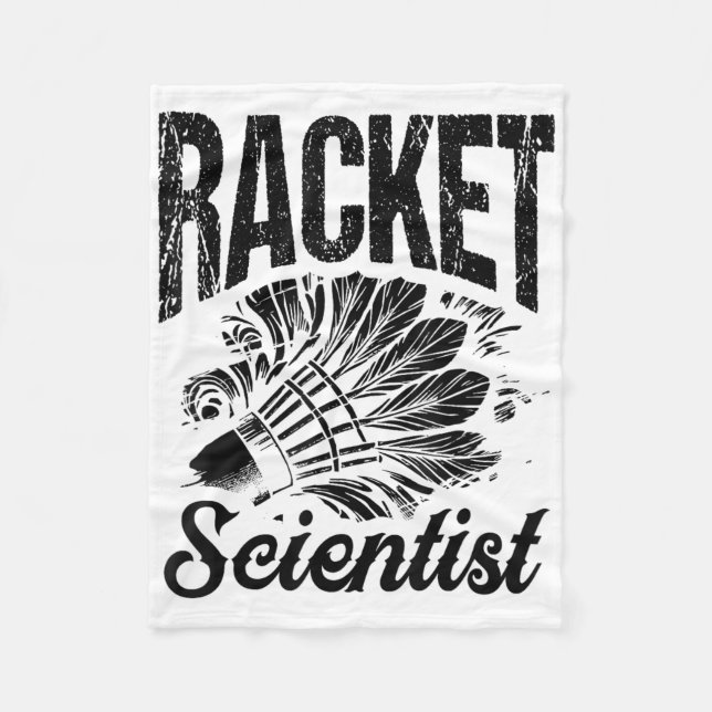 Badminton Coach Shuttle Racket  Fleece Blanket (Front)