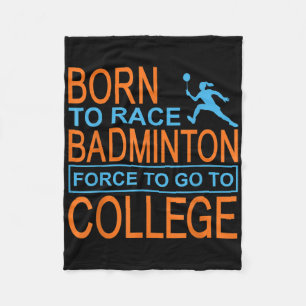 Badminton College Apparel Shuttle Fleece Blanket