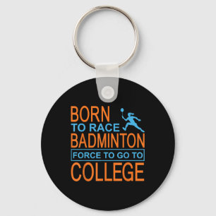 Badminton College Apparel Shuttle Keychain