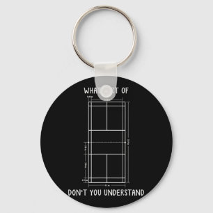 Badminton Court Dimensions Funny Badminton Player  Keychain
