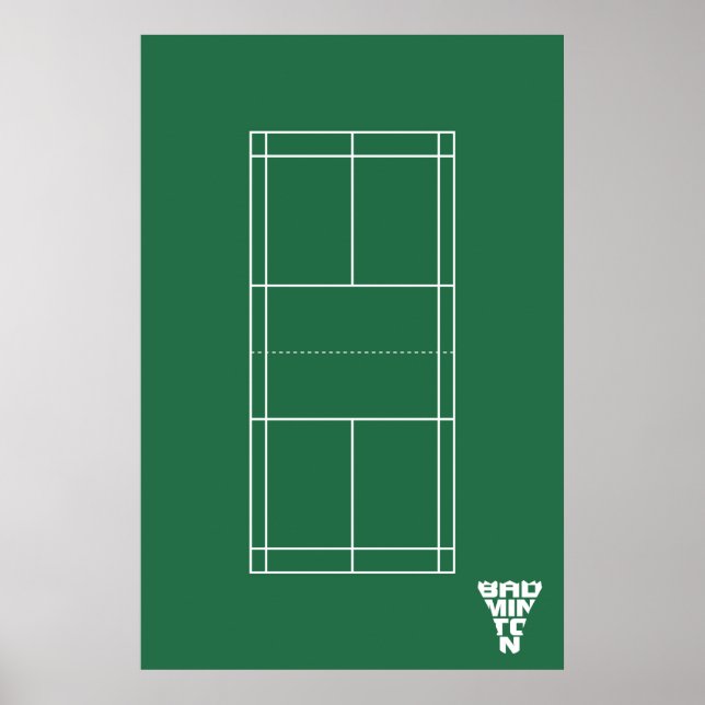 Badminton Court Poster (Front)