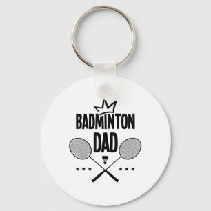 Badminton Dad Badminton Player Shuttle Indoor Spor Keychain