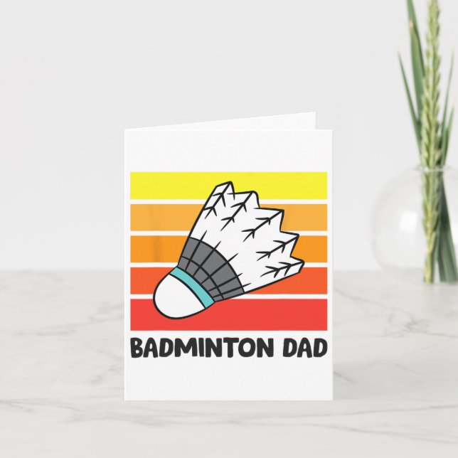 Badminton Dad Funny Badminton Father 1  Card (Front)
