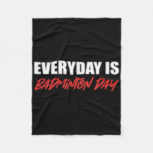 Badminton Day Healthy Lifestyle Fleece Blanket