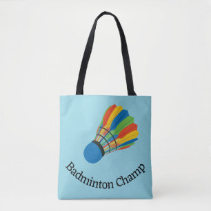 Badminton Design Tote Bag