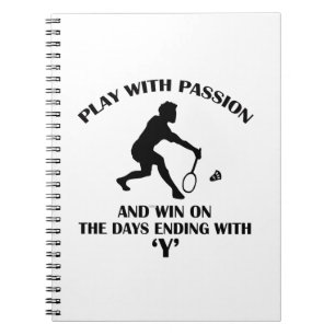 badminton designs notebook