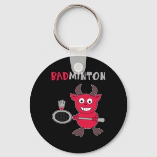 Badminton Devil Badminton Player Shuttle Sports Sm Keychain