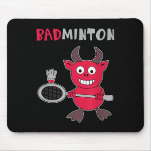 Badminton Devil Badminton Player Shuttle Sports Sm Mouse Pad
