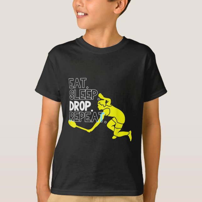 Badminton. Eat. Sleep. Drop. Repeat.  T-Shirt (Front)