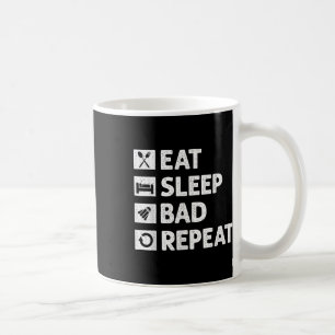 Badminton Eat Sleep Repeat Funny Shuttle Meme Coffee Mug