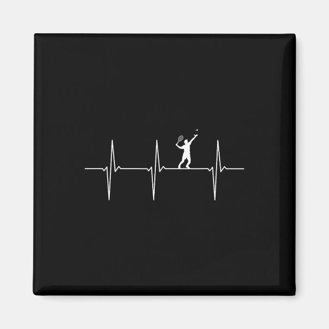 Badminton Ecg Heartbeat Shuttle Pulse Frequency  Magnet (Front)