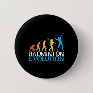 Badminton Evolution Monkey Badminton Player Badmin 2 Inch Round Button
