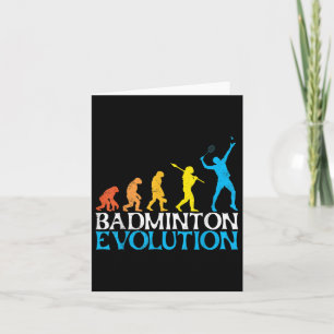 Badminton Evolution Monkey Badminton Player Badmin Card