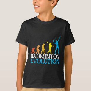 Badminton Evolution Monkey Badminton Player Badmin T-Shirt