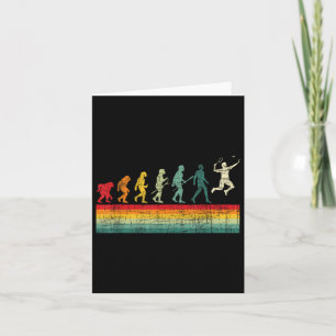 Badminton Evolution - Retro Sports Lover Shuttle  Card