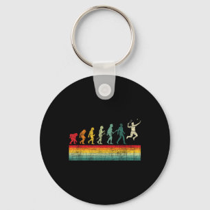Badminton Evolution - Retro Sports Lover Shuttle Keychain
